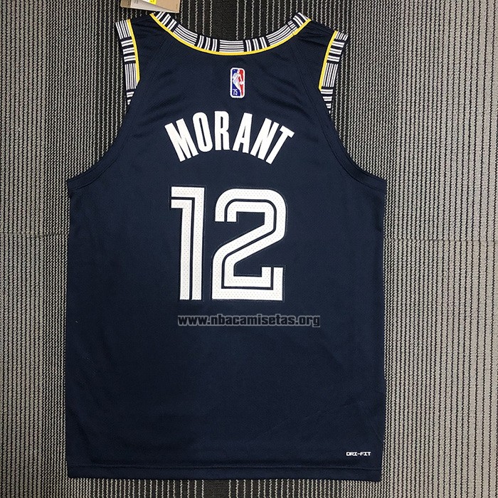 Camiseta Memphis Grizzlies Ja Morant NO 12 Ciudad 2021-22 Autentico Azul